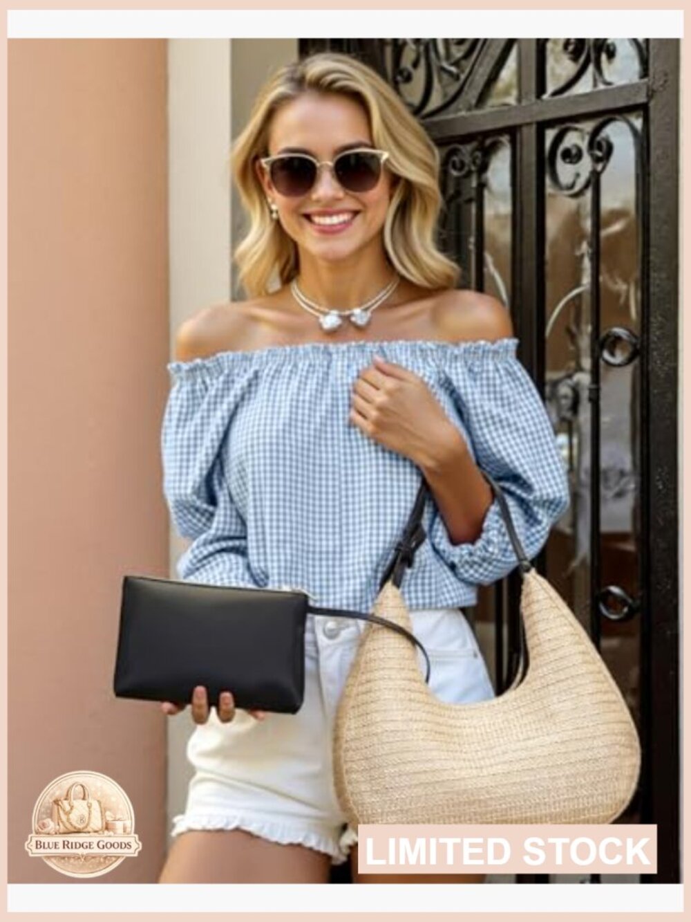 Hobo Crescent Straw Handbag Summer Beach Tote Satchel Adjustable Strap - Picture 3 of 7